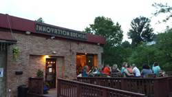 Innovation Brewing Sylva, NC Outdoor Seating / Inside bar